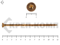 Саморезы Конструкционные, потай Torx, желтый цинк   5.0х120 мм (10 шт) 