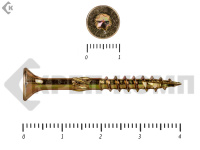 Саморезы Конструкционные, потай Torx, желтый цинк   5.0х 40 мм (200 шт) 