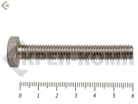 Болты с полной резьбой, нержавеющие DIN933 А2 6х 60 (100 шт)