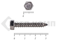 Саморез с шестигранной головой Нержавейка DIN7976 А2 4,8х32 (500шт)