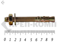 Анкер клиновой 10х 95, желтый цинк (5шт)