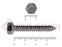 Саморез с шестигранной головой Нержавейка DIN7976 А2 6,3х38 (200шт)
