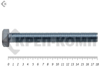 Болт полная резьба, цинк DIN933 20х180 пр.8,8 (25кг/58)