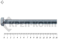 Болт полная резьба, цинк DIN933 24х160 пр.5,8 (2шт)