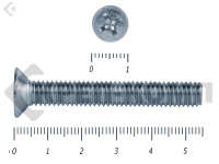 Винт потайной,цинк DIN965 6х 55 Фасовка (200шт)