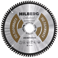 Диск 200*30*80Т, пильный Hilberg Industrial Ламинат (1 шт)