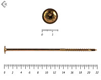 Саморезы с прессшайбой Torx, по дереву, желтый цинк   8.0х220 мм (50 шт)