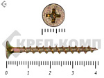 Саморез жёлтый цинк PH-2, по дереву 3,5х41 (50шт) – фото