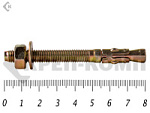 Анкер клиновой  8х 80, желтый цинк (10шт) – фото