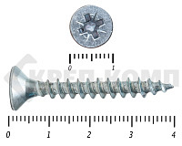 Саморез белый цинк POZY 6х 40 (30шт)